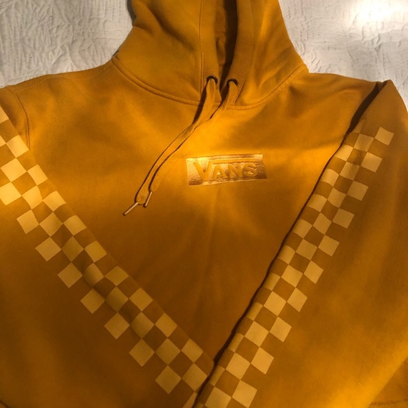 Vans Tops - Mustard Yellow Vans crop top hoodie